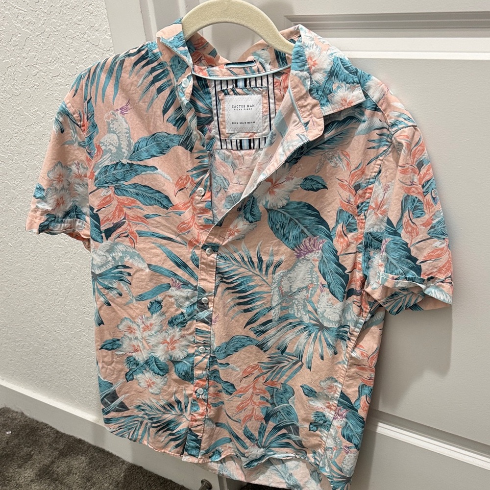 Cactus Man Tropical Print Shirt